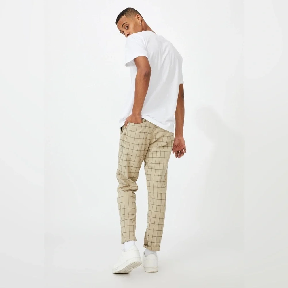NWT - Cotton On Oxford Trousers in Beige Window - Size 28